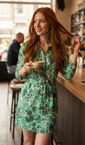 Robe verte de marque Alessandro.